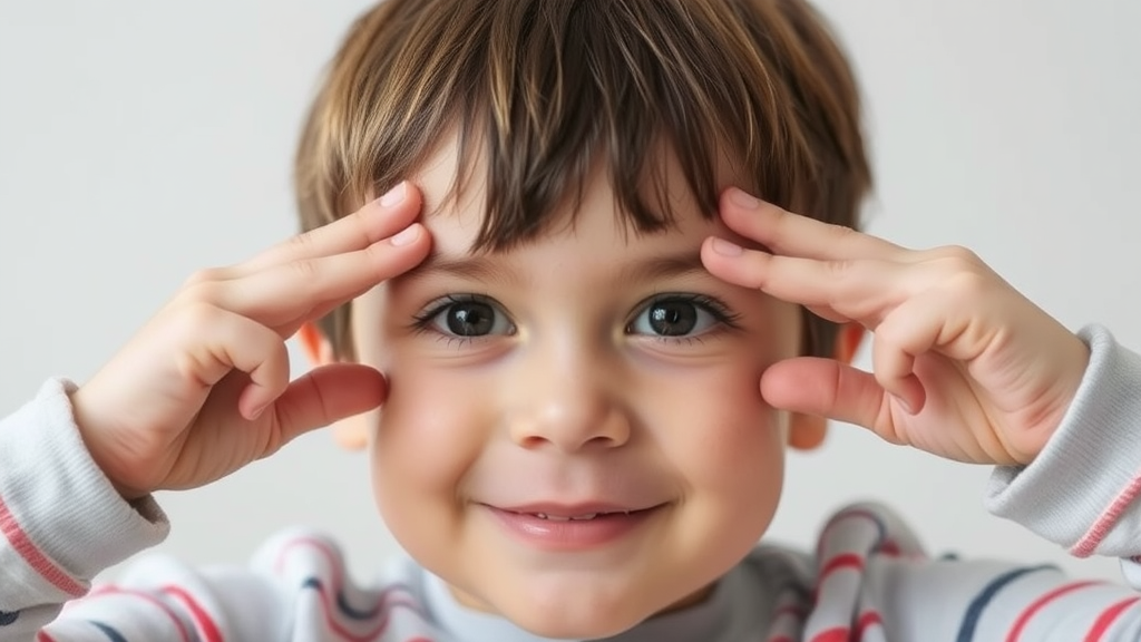 Child crossing their eyes temporarily while playing, illustrating the concept of voluntary eye crossing without causing permanent misalignment.